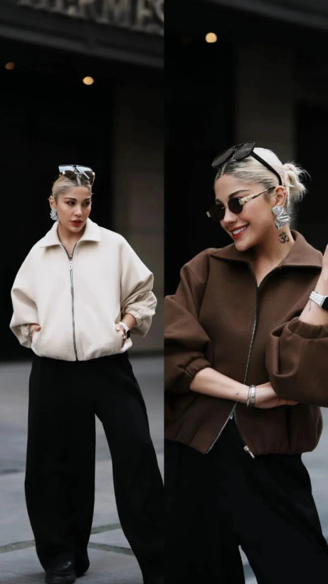 بامبر سویشرت زنانه فوتر | سویشرت بامبر اسپرت و گرم پاییزه و زمستانی